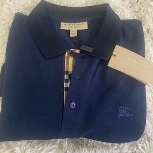 Burberry XXL Men’s short sleeve polo Navy Blue